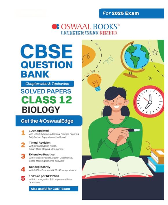 Oswaal CBSE Question Bank Class 12 Biology, Chapterwise and Topicwise Solved Papers For Board Exams 2025 